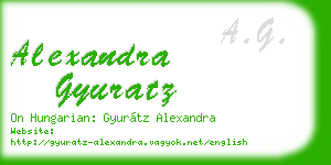 alexandra gyuratz business card